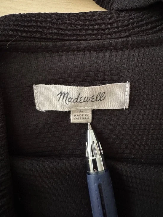 Madewell Texture & Thread Black Tiered Layered Tank Top - Picture 3 of 7